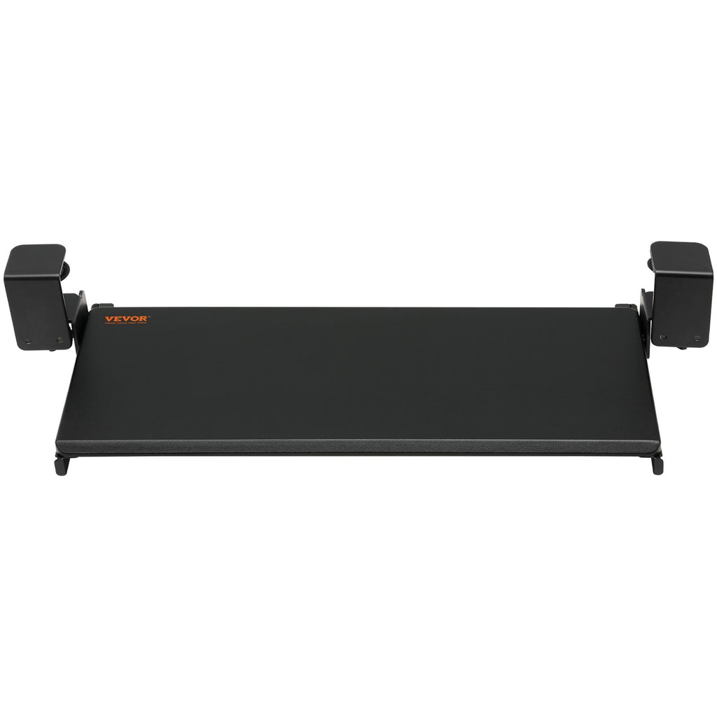 Clamp on Keyboard Tray Under Desk, Desk Keyboard Tray Slide out with Sturdy No-drill C Clamp Mount, Large 26.8 x 11 inch Slide-out Computer Drawer for Typing in Home, Office Work