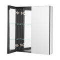Medicine Cabinet, 26 x 30 inch, Medicine Cabinet for Bathroom with Mirror,  Aluminum Frame Bathroom Wall Cabinet, 2-layer Adjustable Shelves, Recessed & Wall-mounted Installation