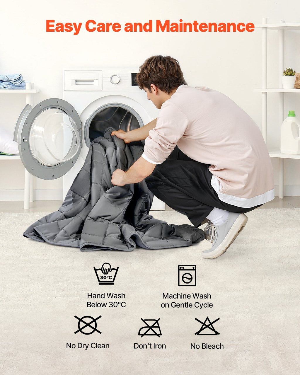 Weighted Blanket, 11 kg, 1524 x 2032 mm Queen Size, Cooling Breathable Heavy Blanket with Glass Beads, All-Season Use, Suitable for 113-140 kg Adults, Anxiety Stress Relief, Improve Sleep, Grey