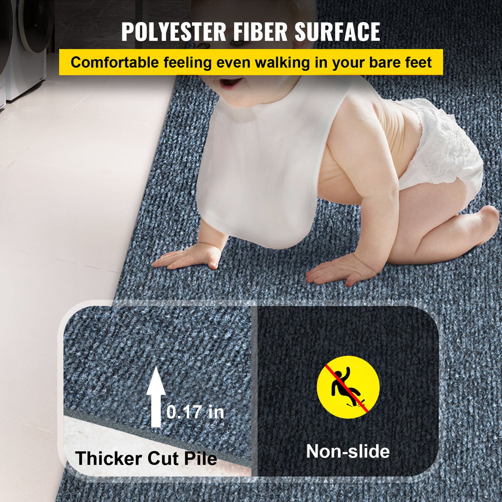 Gray Marine Carpet 6 ft x 39.3 ft Marine Carpeting Marine Grade Carpet for Boats with Waterproof Back Outdoor Rug for Patio Porch Deck Garage Outdoor Area Rug Runner Anti-Slide Porch Rug,1.8x12m