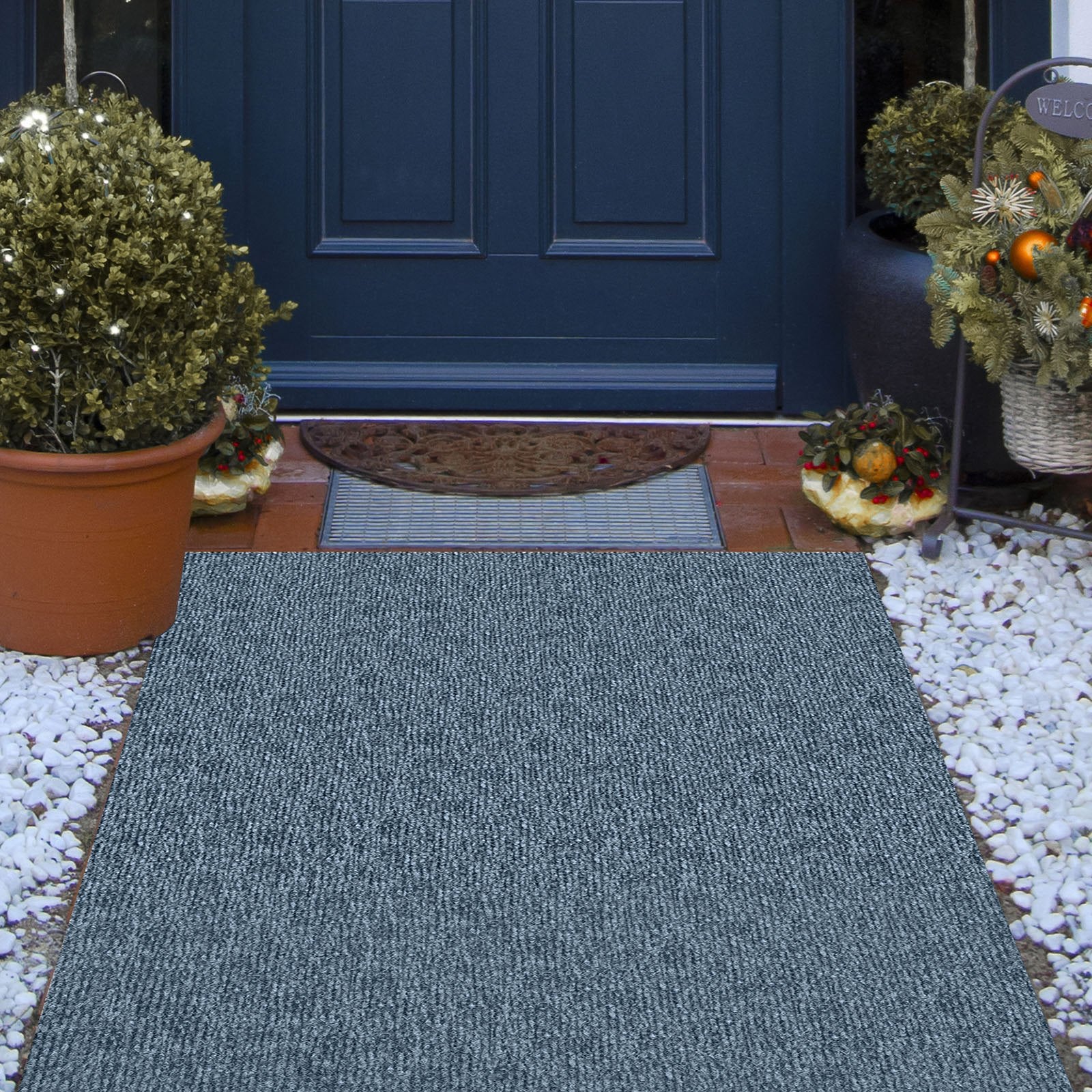 Gray Marine Carpet 6 ft x 39.3 ft Marine Carpeting Marine Grade Carpet for Boats with Waterproof Back Outdoor Rug for Patio Porch Deck Garage Outdoor Area Rug Runner Anti-Slide Porch Rug,1.8x12m
