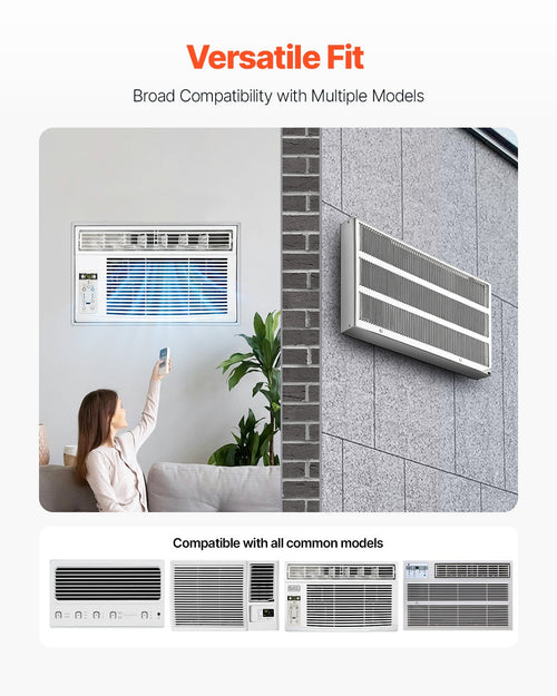 Air Conditioner Wall Sleeve with Exterior Grille – 26-inch