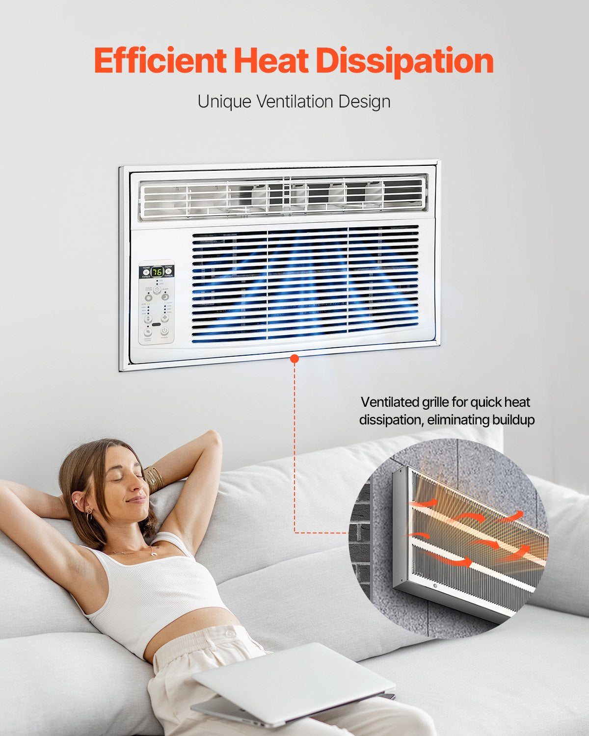 Air Conditioner Wall Sleeve 26 in with Exterior Grille Wall AC Sleeve