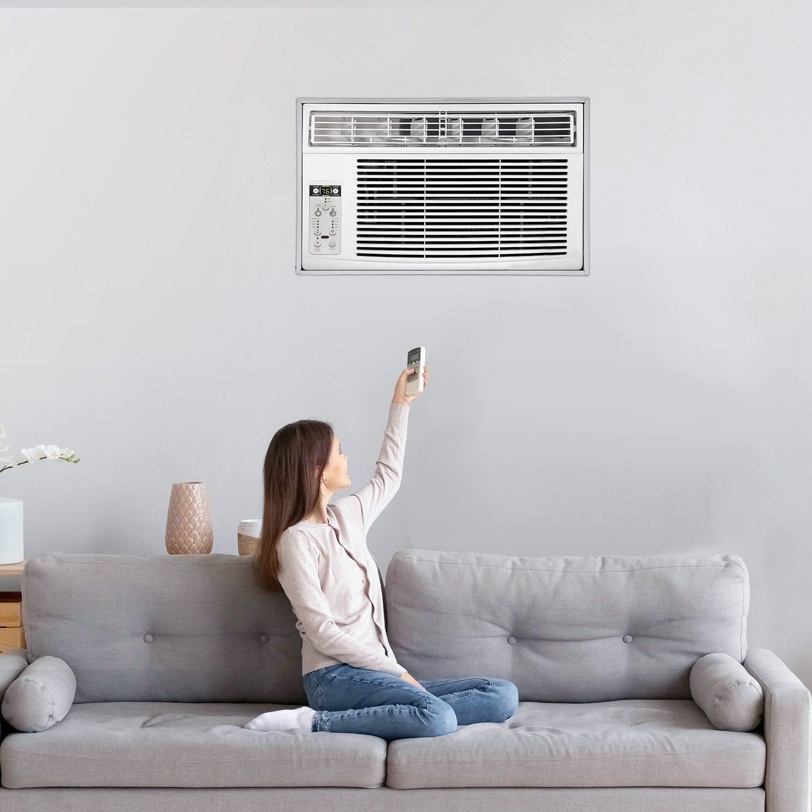 Air Conditioner Wall Sleeve 26 in with Exterior Grille Wall AC Sleeve