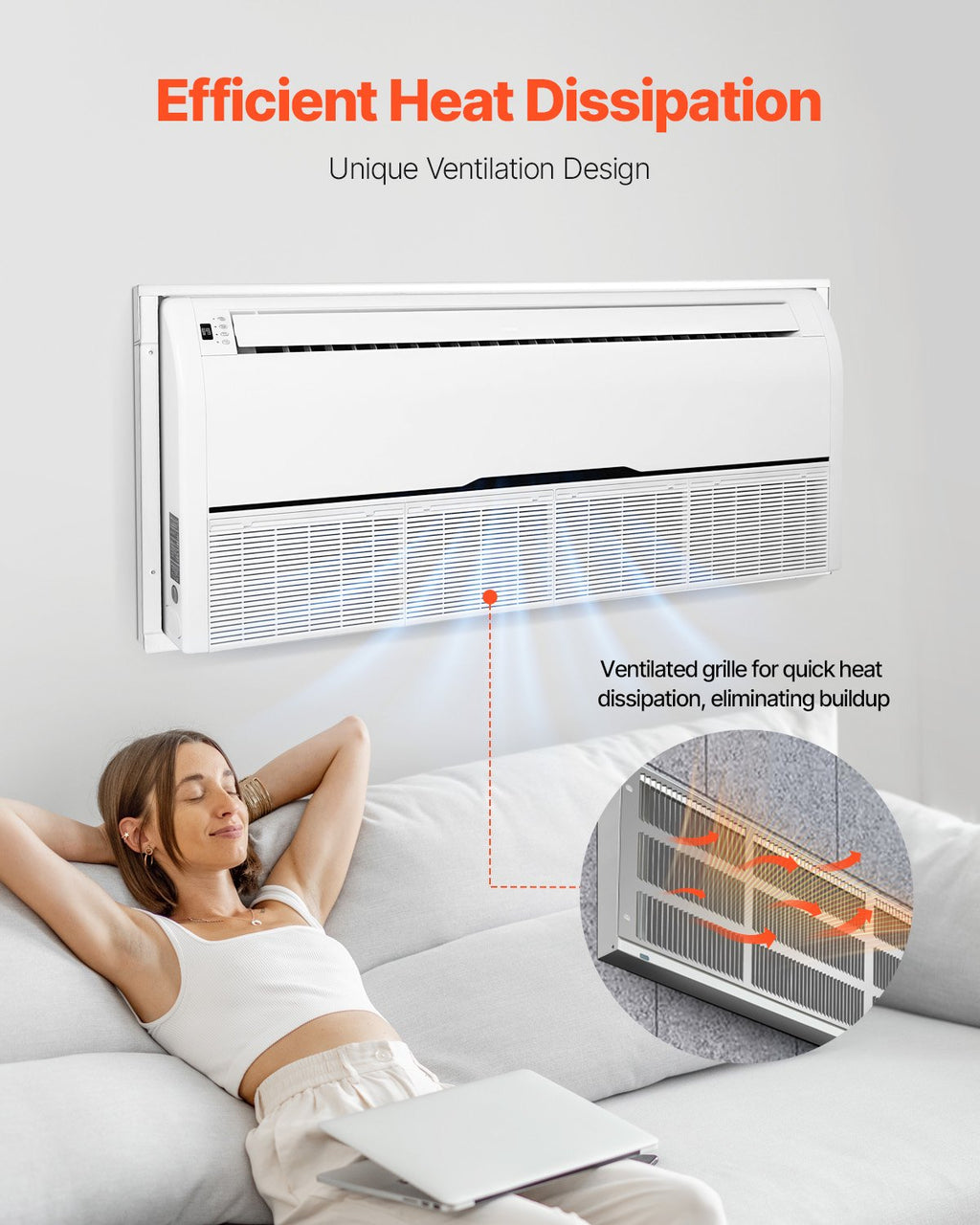 Air Conditioner Wall Sleeve 42 in with Exterior Grille Wall AC Sleeve