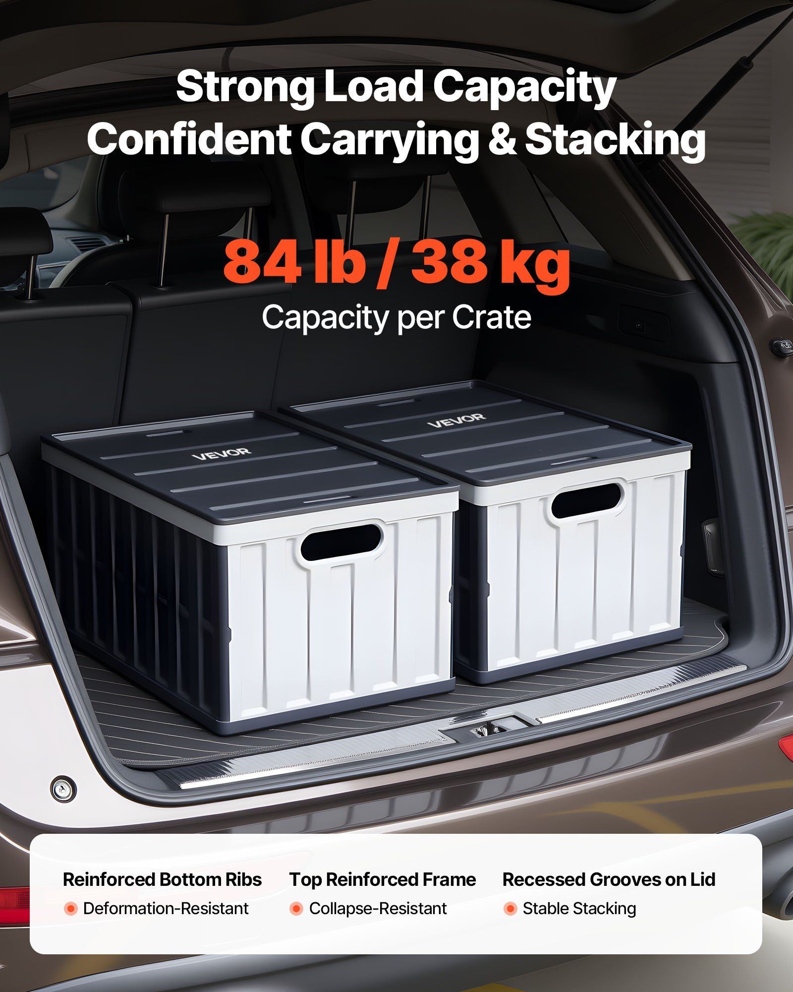2-Pack 65L Collapsible Storage Bins