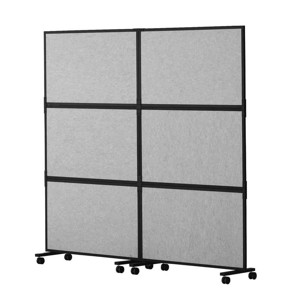 Acoustic Privacy Room Divider Panels – Light Grey (2 Pack)