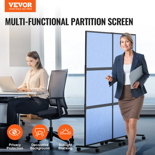 Acoustic Room Divider Panels – 2 Pack, Indigo Blue