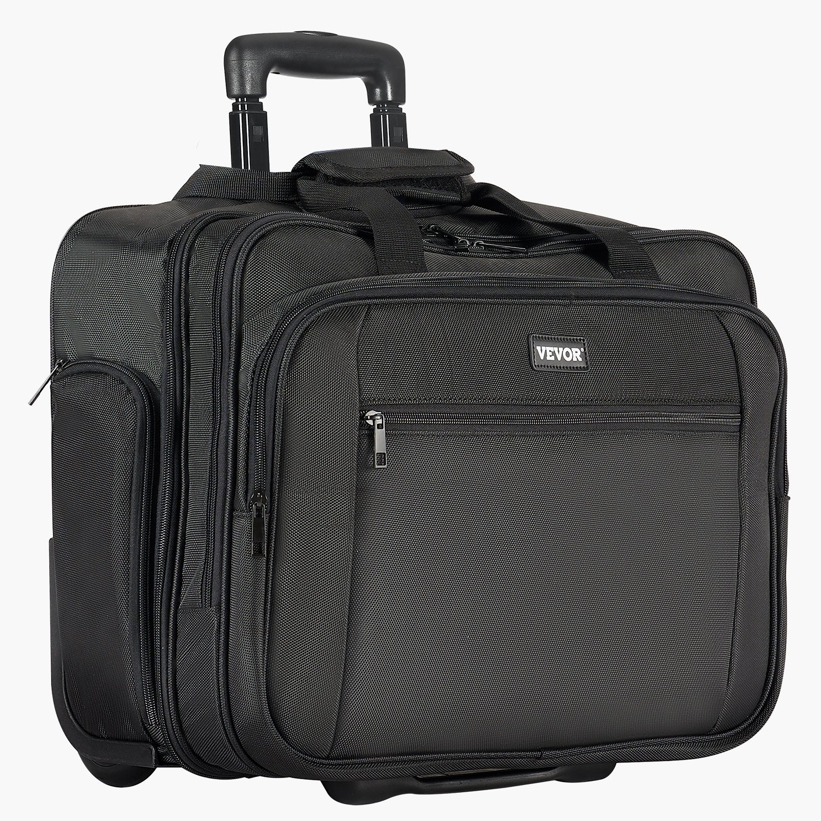 Rolling Laptop Bag 43.94 cm Wheeled Computer Bag for Women & Men Black