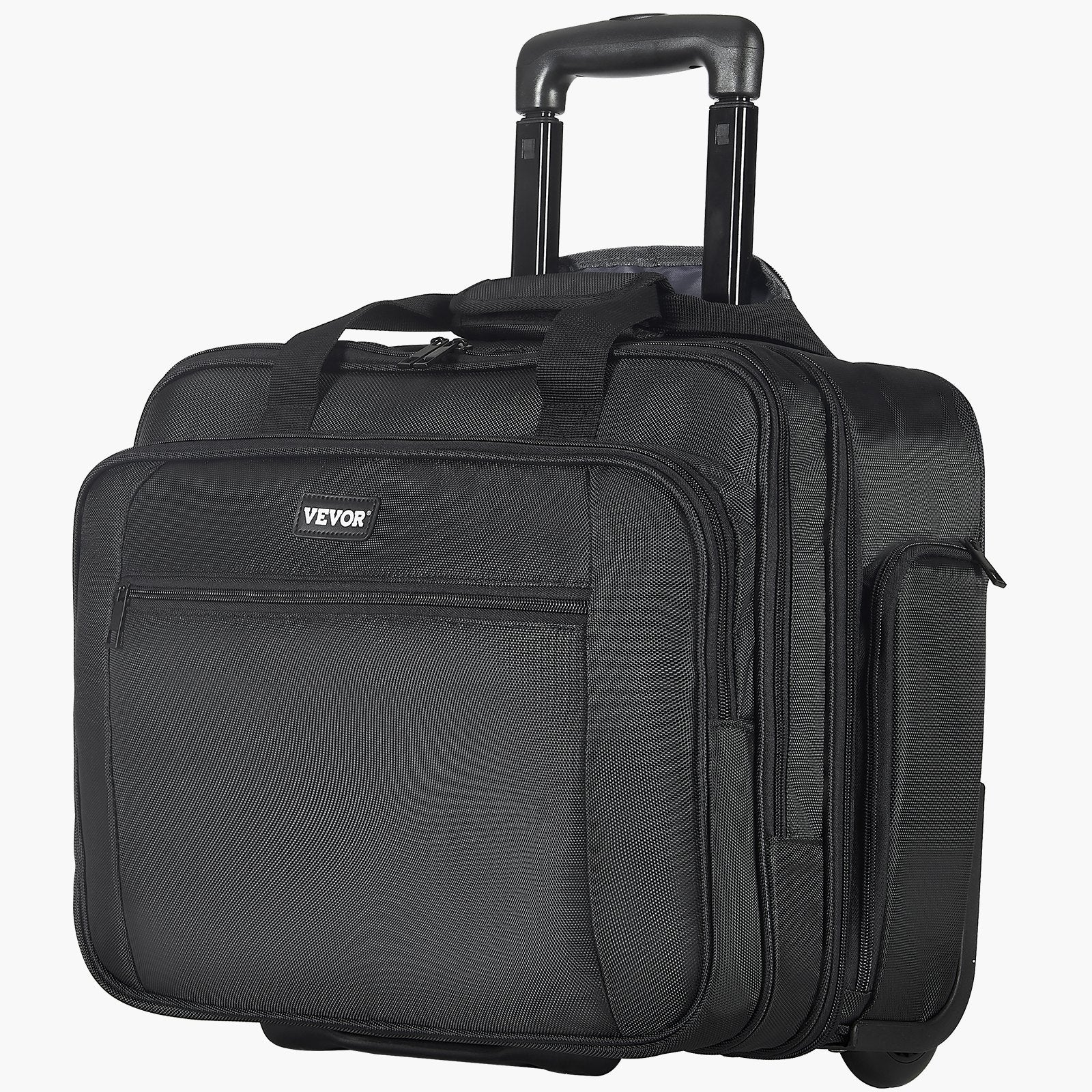 Rolling Laptop Bag 43.94 cm Wheeled Computer Bag for Women & Men Black
