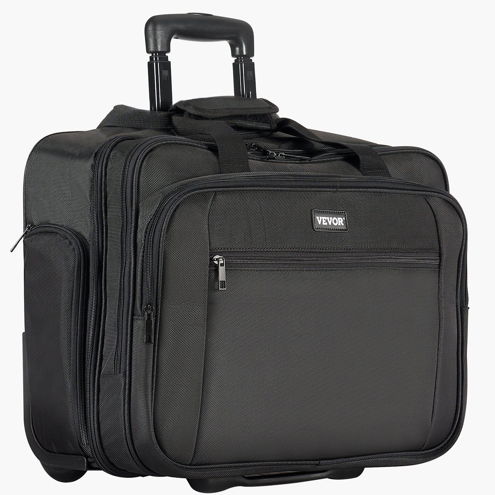 Rolling Laptop Bag 43.94 cm Wheeled Computer Bag for Women & Men Black