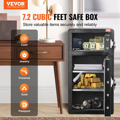 7.2 cu ft Double-Door Digital Safe – Black