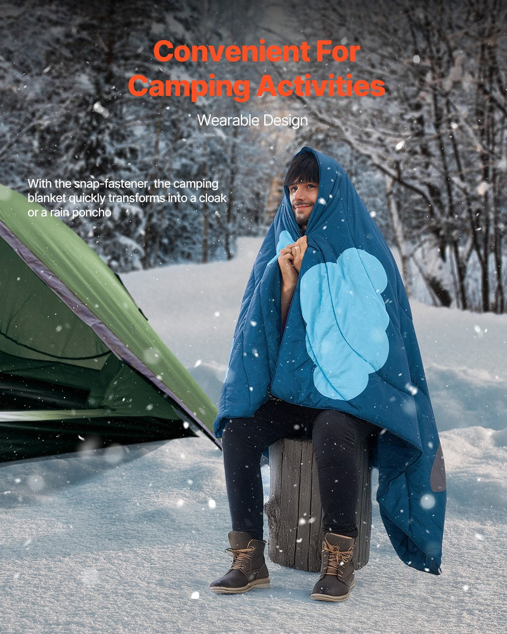 Wearable Camping Blanket – 190 × 132 cm