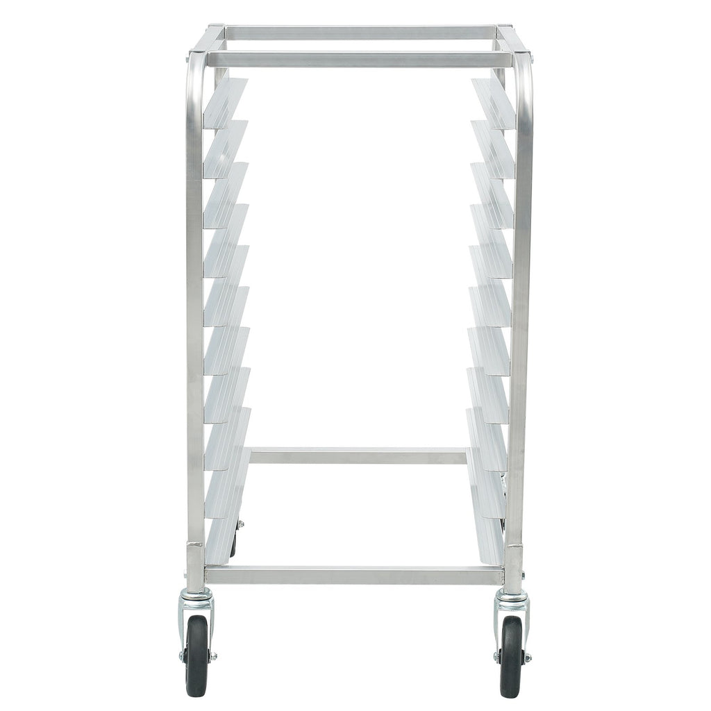 Bun Pan Rack, 10-Tier Commercial Bakery Racks with Brake Wheels, Aluminum Racking Trolley Storage for Half & Full Sheet, Speed Rack For Kitchen Home, Bread Baking Equipment, 660x515x985 mm