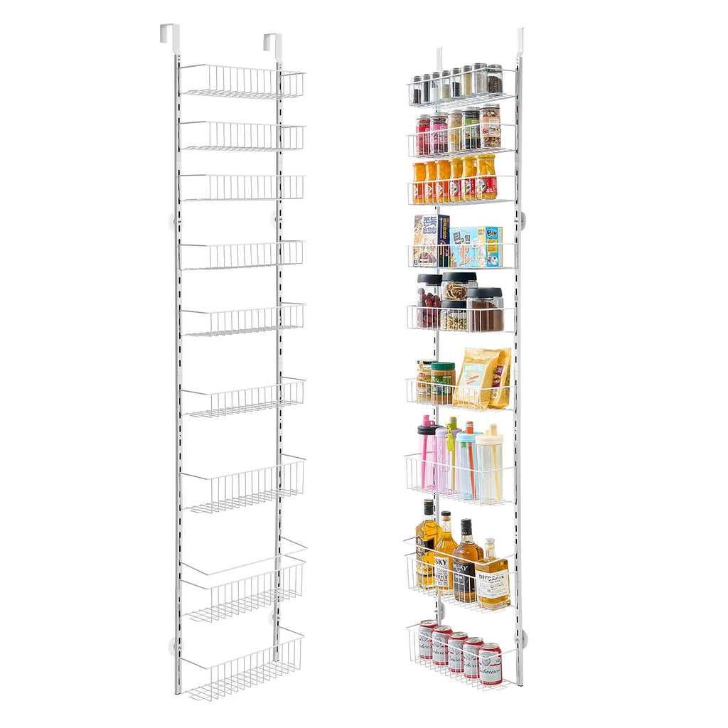 9-Tier Over-the-Door Pantry Organiser – White