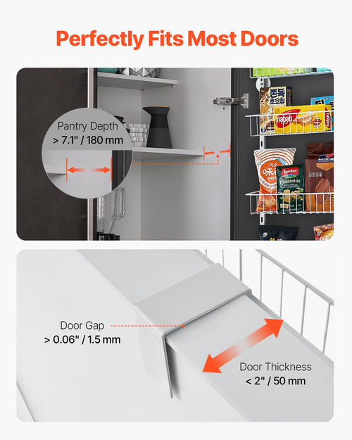 9-Tier Over-the-Door Pantry Organiser – White