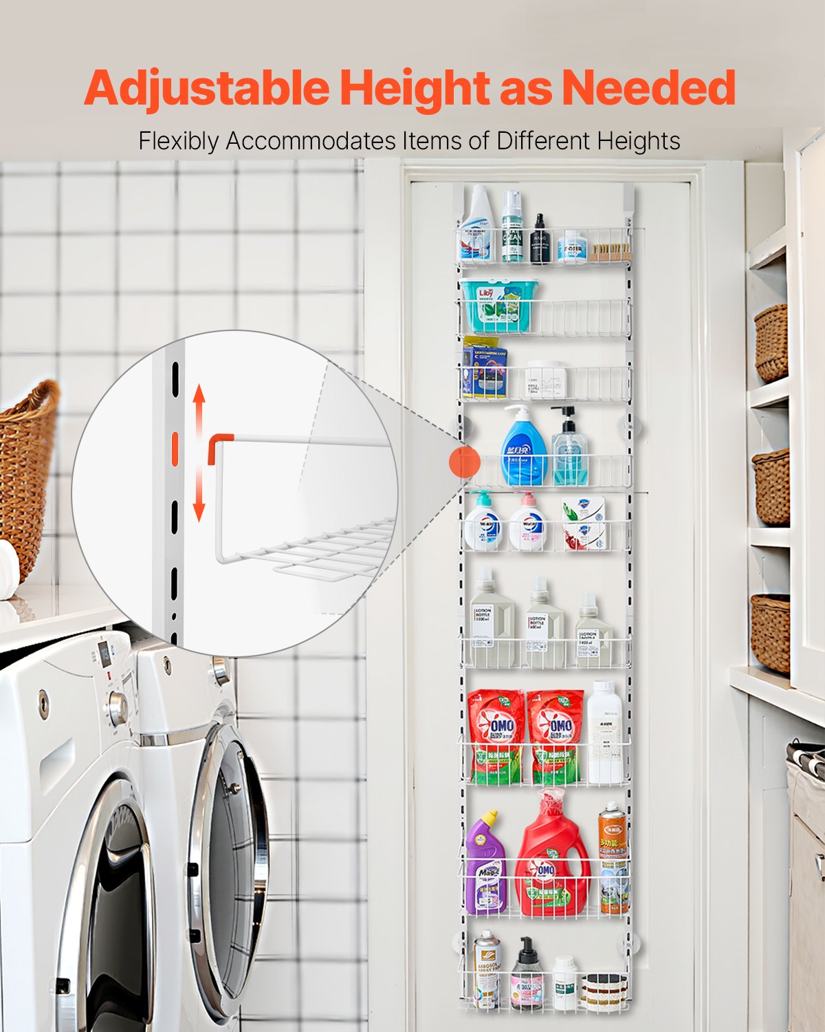 9-Tier Over-the-Door Pantry Organiser – White