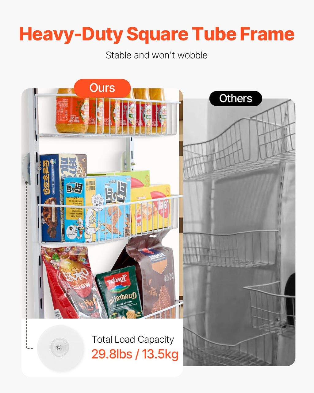 9-Tier Over-the-Door Pantry Organiser – White