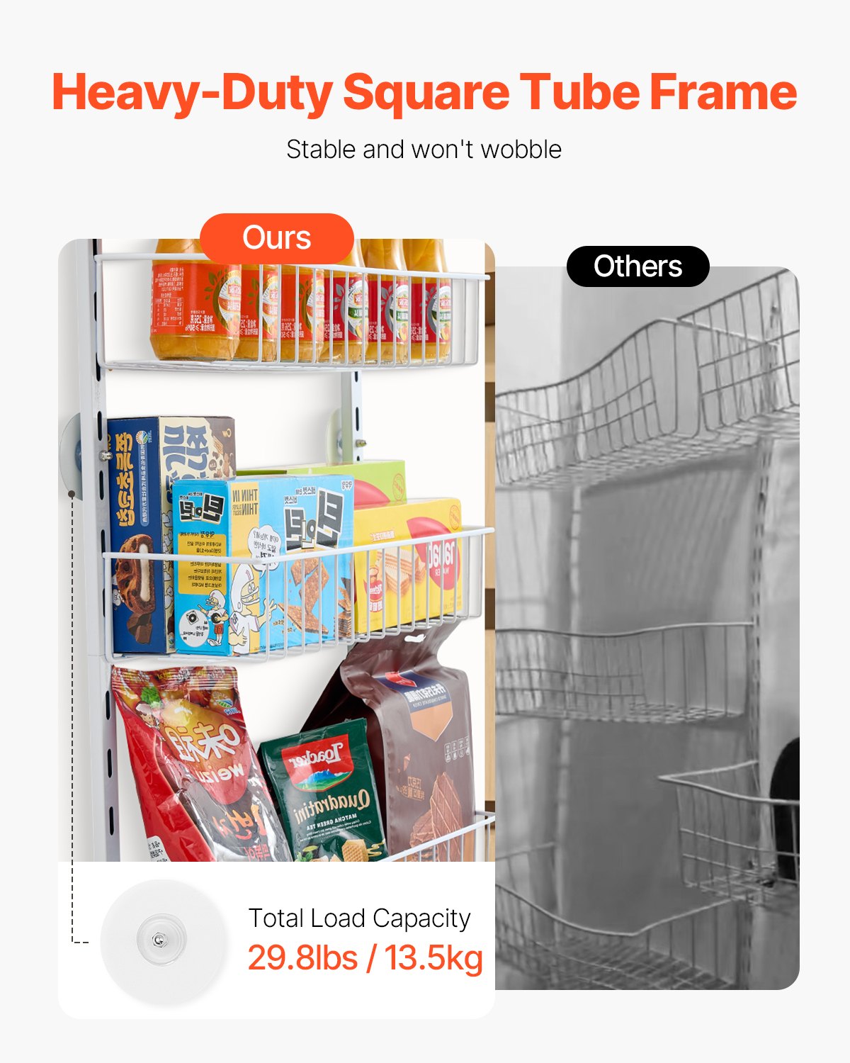 9-Tier Over-the-Door Pantry Organiser – White