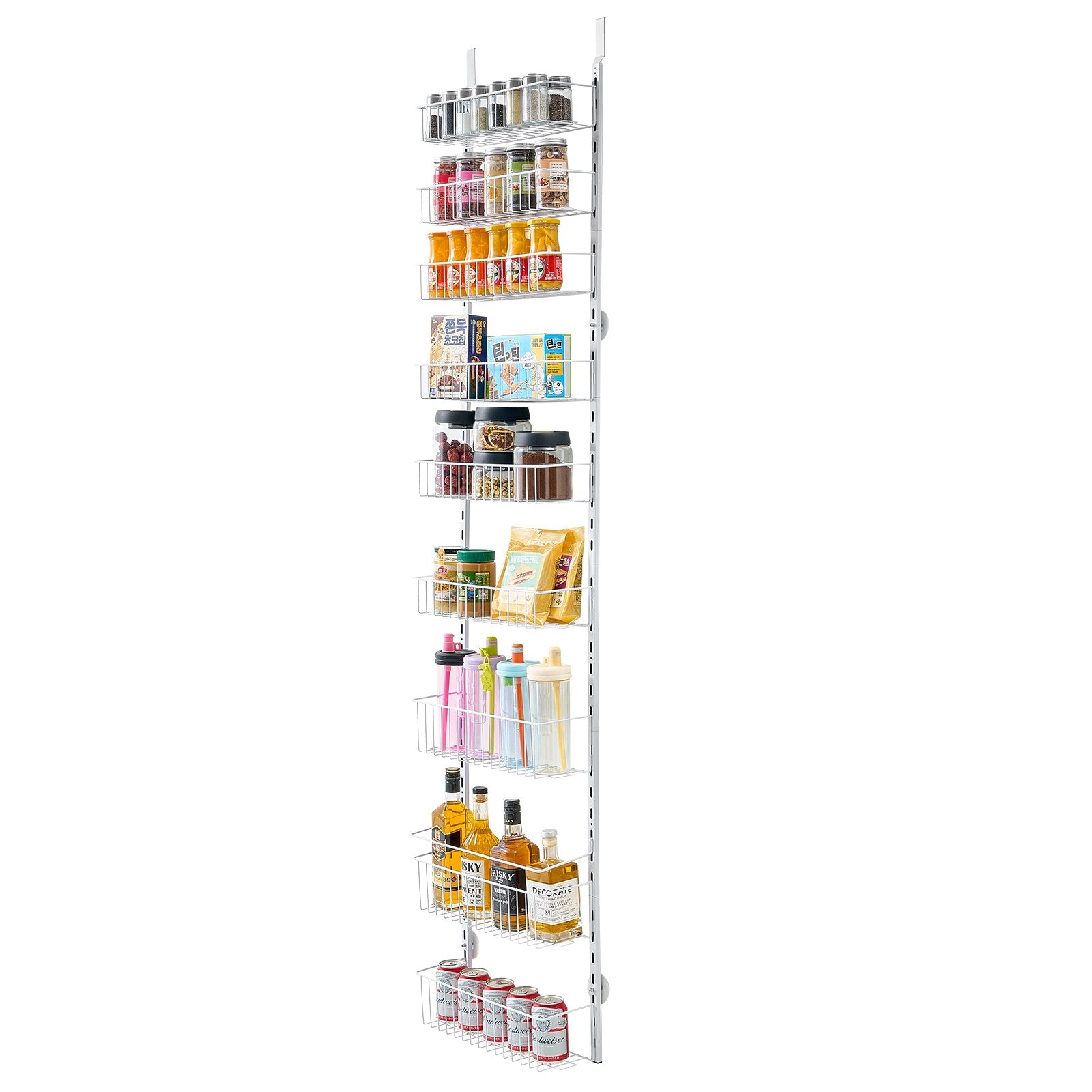 9-Tier Over-the-Door Pantry Organiser – White