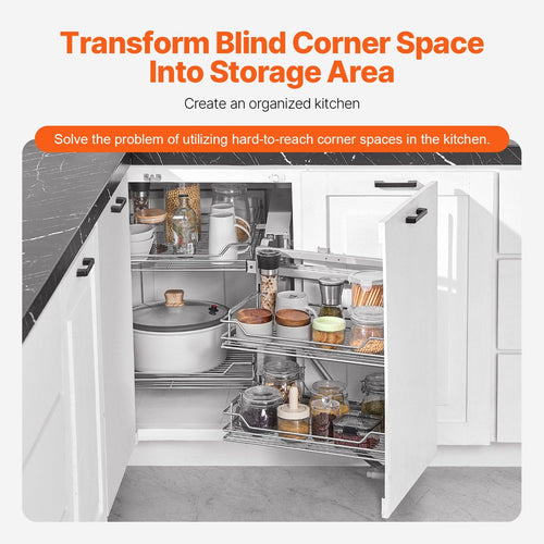 18-Inch Blind-Corner Pull-Out Cabinet Organiser