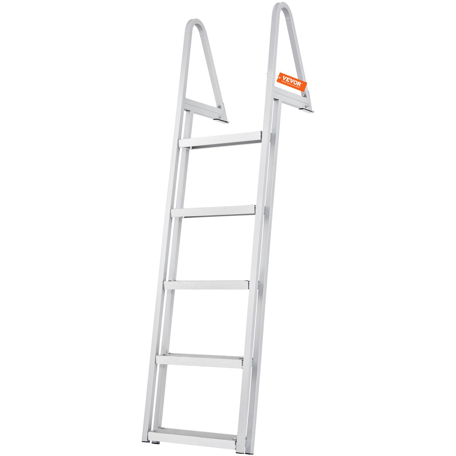 Removable Dock Ladder 5 Steps, 159 kg Load Capacity, Pontoon Boat Ladder with 4'' Wide Step & Nonslip Design for Ship/Lake/Pool/Marine Boarding