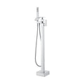Freestanding Bathtub Faucet, Floor Mount, Freestanding Tub Filler, Shower Mixer Taps, Two Water Modes, 360° Swivel Spout, for Bathing & Showering Pet Bathing Cleaning Drains Toilet Flushing