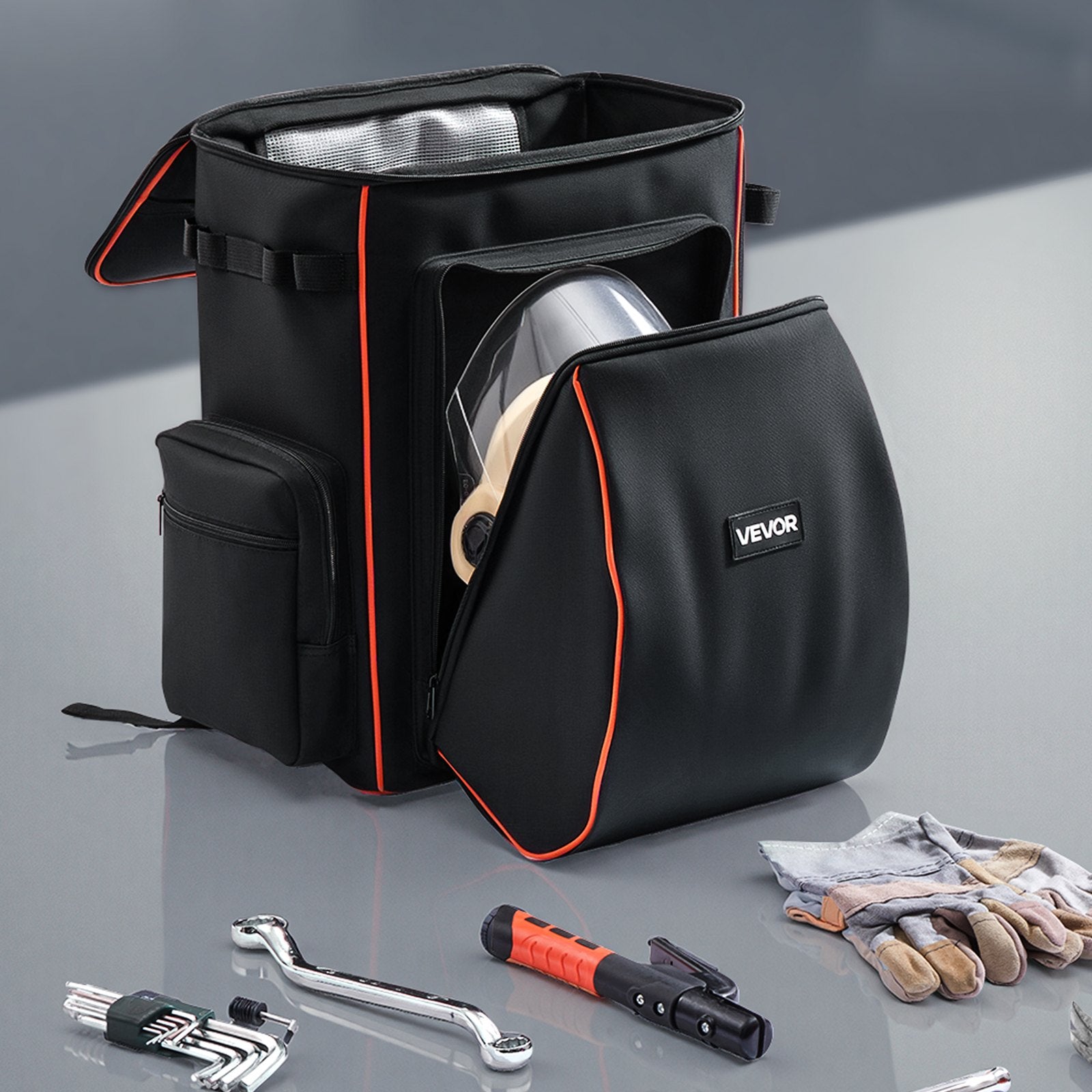 35.6L Welding Backpack 600D Polyester Welder Backpack for Tools and Helmet
