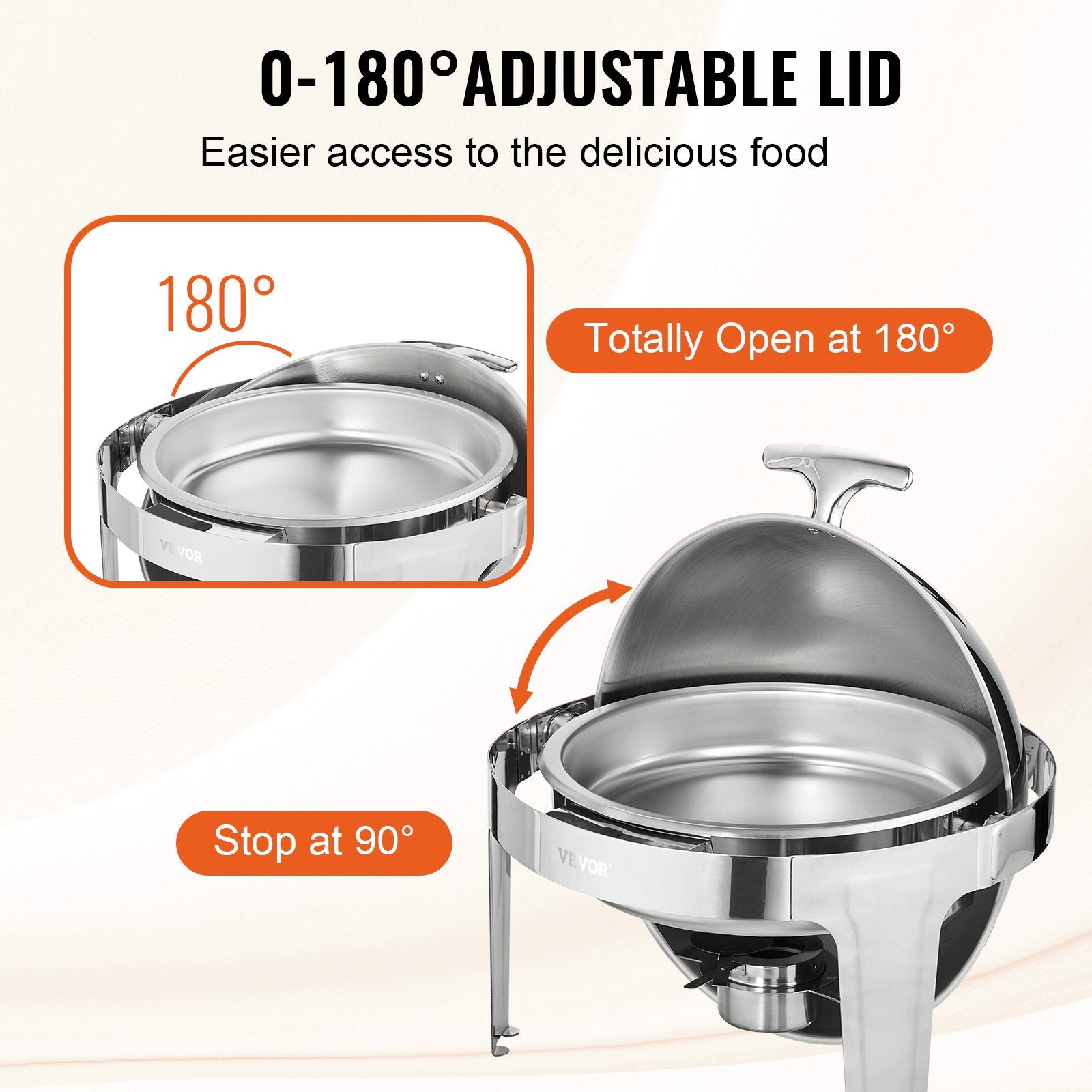 2-Pack 5.5L Roll-Top Chafing Dishes