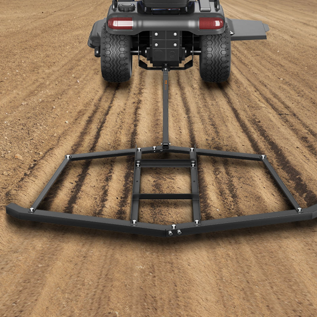 Driveway Drag, 76.57" Width Tow Behind Drag Harrow, Q235 Steel Driveway Grader with Adjustable Bars, Support up to 50 lbs, Driveway Tractor Harrow for ATVs, UTVs, Garden Lawn Tractors
