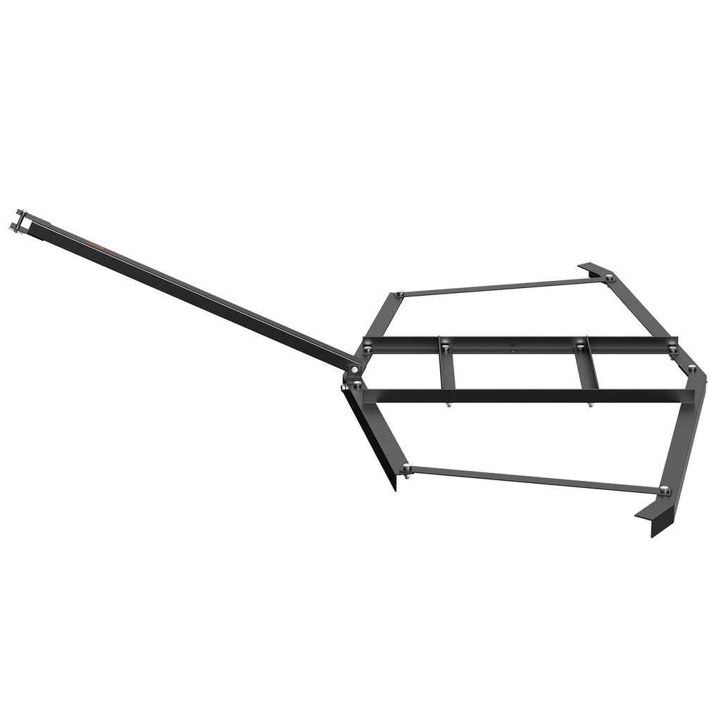 Driveway Drag, 76.57" Width Tow Behind Drag Harrow, Q235 Steel Driveway Grader with Adjustable Bars, Support up to 50 lbs, Driveway Tractor Harrow for ATVs, UTVs, Garden Lawn Tractors