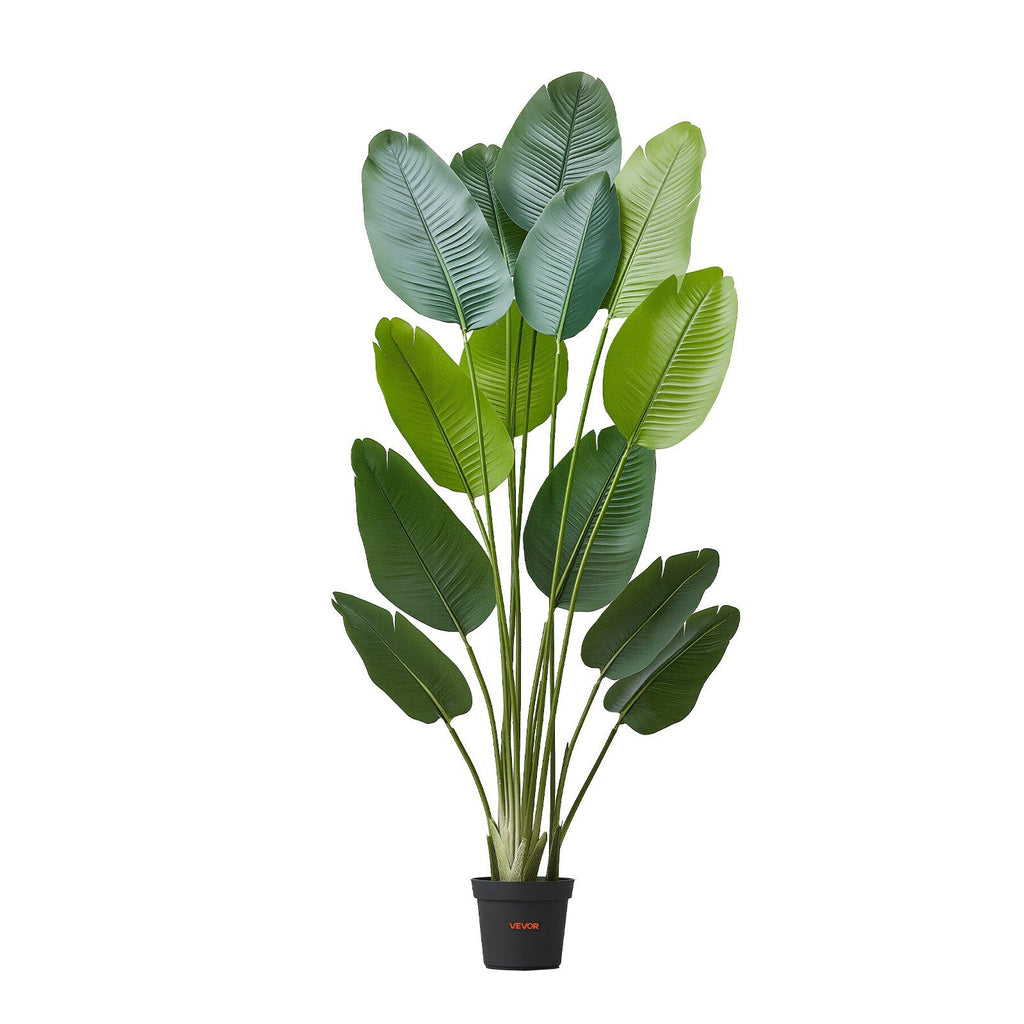 Artificial Bird of Paradise 1829 mm Tall, Fake Tropical Plants with with 13 Trunks & White Pot, Faux Floor Silk Tree, Large Trees for Home Office Living Room Decor House Warming, Indoor Outdoor