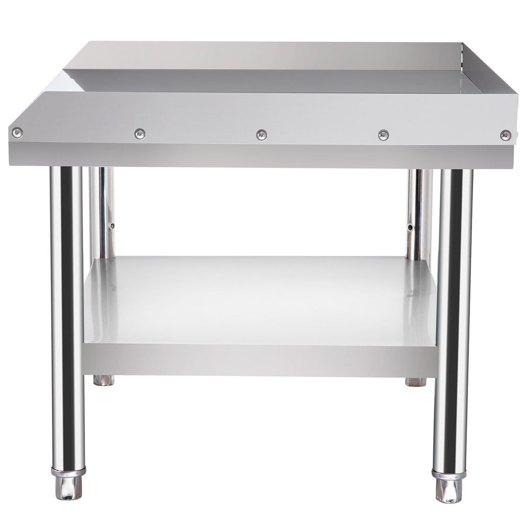 Stainless Steel Equipment Grill Stand, 122 x 76 x 61cm Stainless Table, Grill Stand Table with Adjustable Storage Undershelf, Equipment Stand Grill Table for Hotel, Home, Restaurant Kitchen