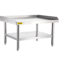 Stainless Steel Equipment Grill Stand, 152x76x61 cm Stainless Table, Grill Stand Table with Adjustable Storage Undershelf, Equipment Stand Grill Table for Hotel, Home, Restaurant Kitchen