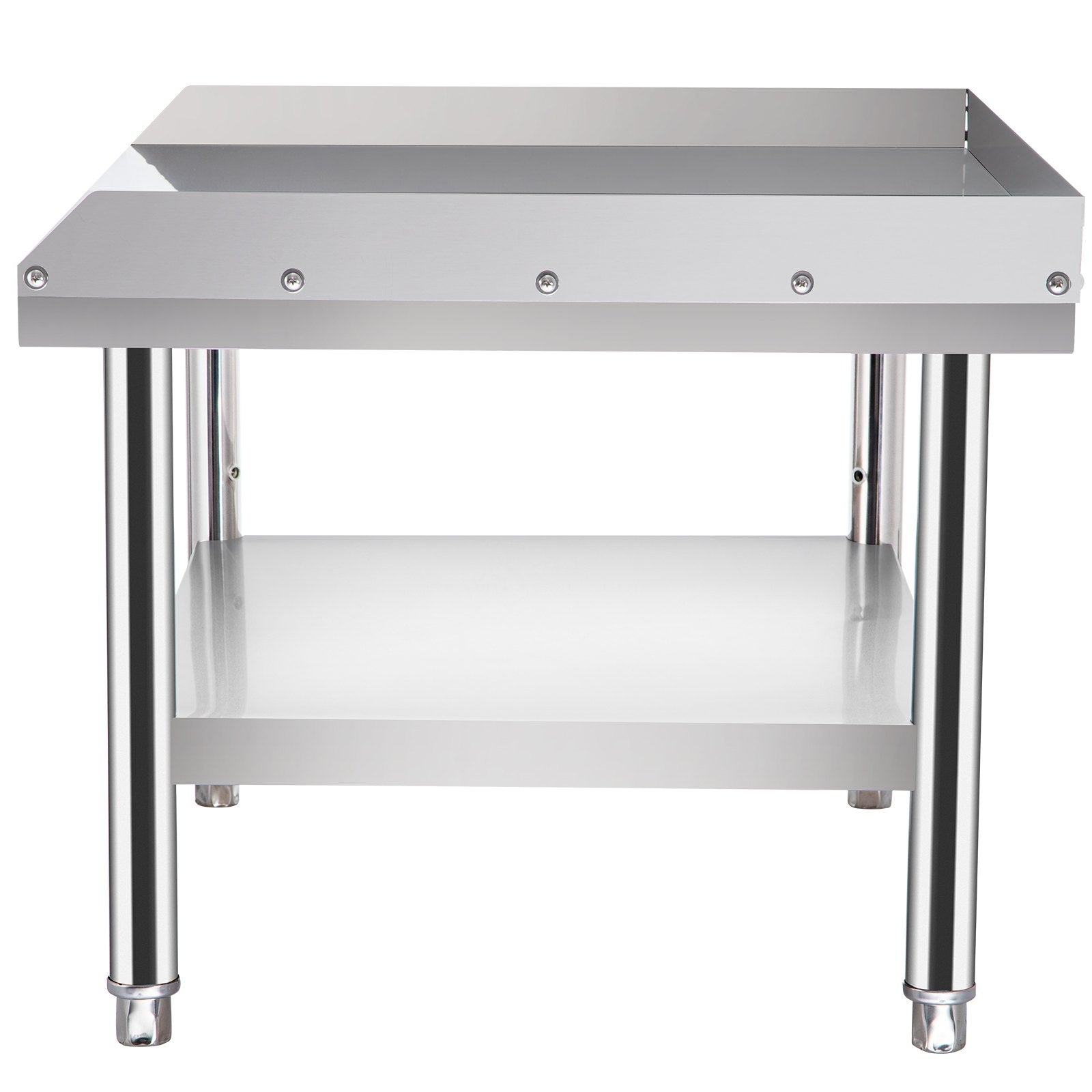 Stainless Steel Equipment Grill Stand, 152x76x61 cm Stainless Table, Grill Stand Table with Adjustable Storage Undershelf, Equipment Stand Grill Table for Hotel, Home, Restaurant Kitchen