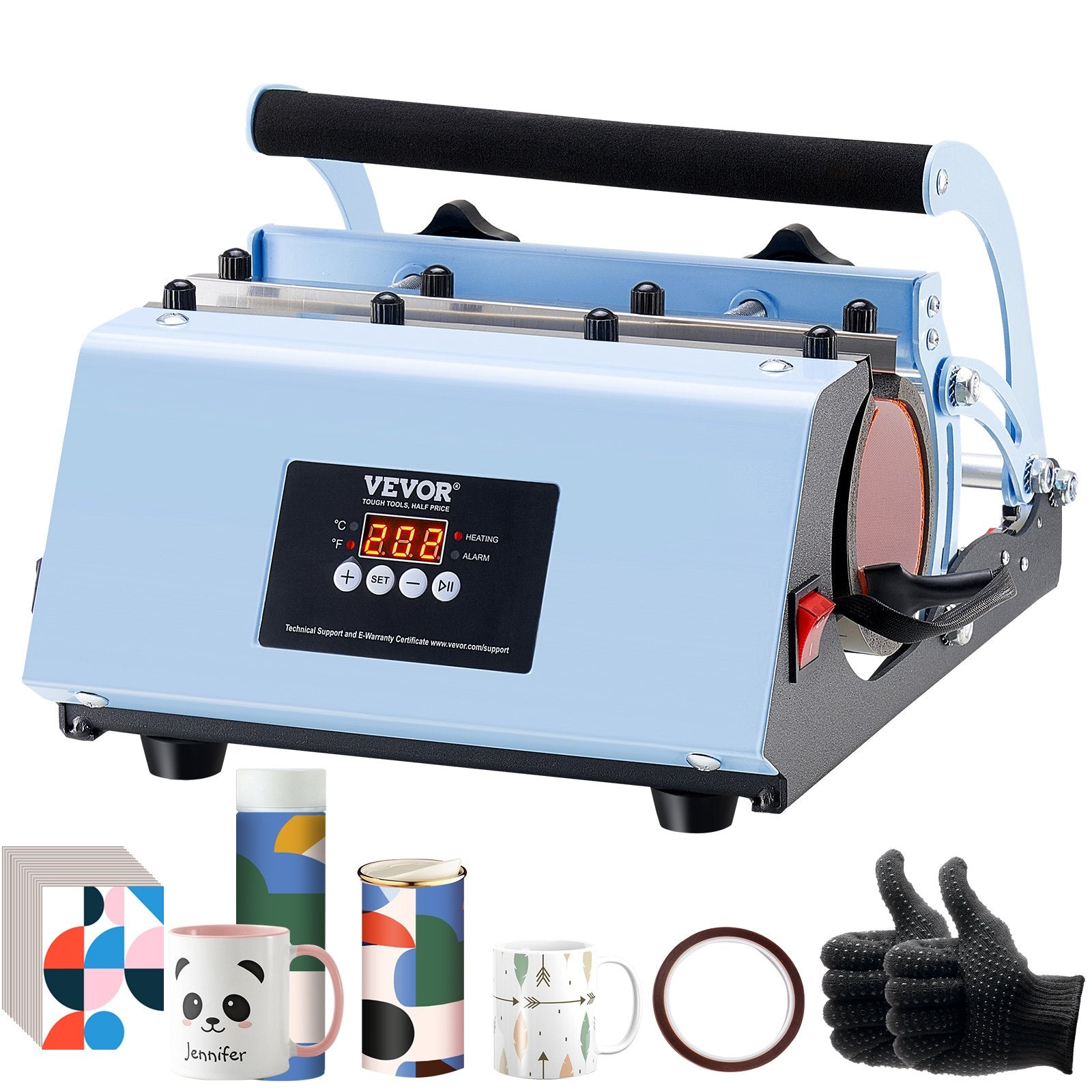 11–30oz Tumbler Heat Press Machine – Blue