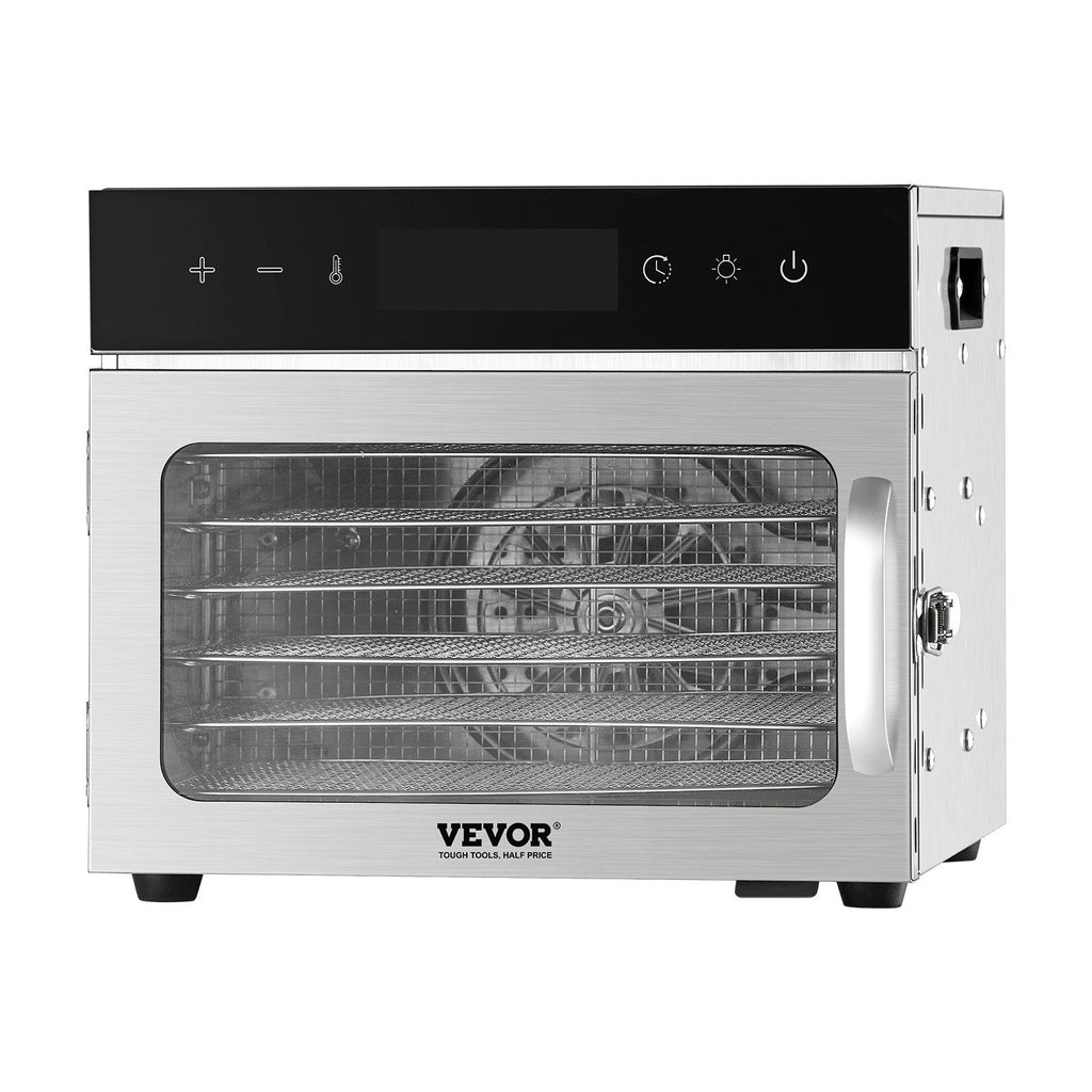 400W Food Dehydrator with 6 Stainless Steel Trays