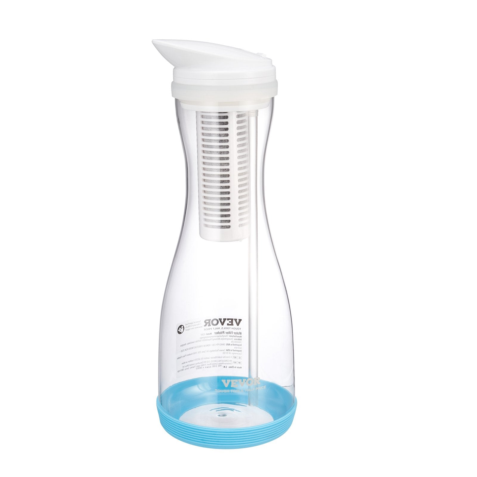 Water Filter Pitcher 6 Cup Glass Water Filtration Pitcher 211 Gallons