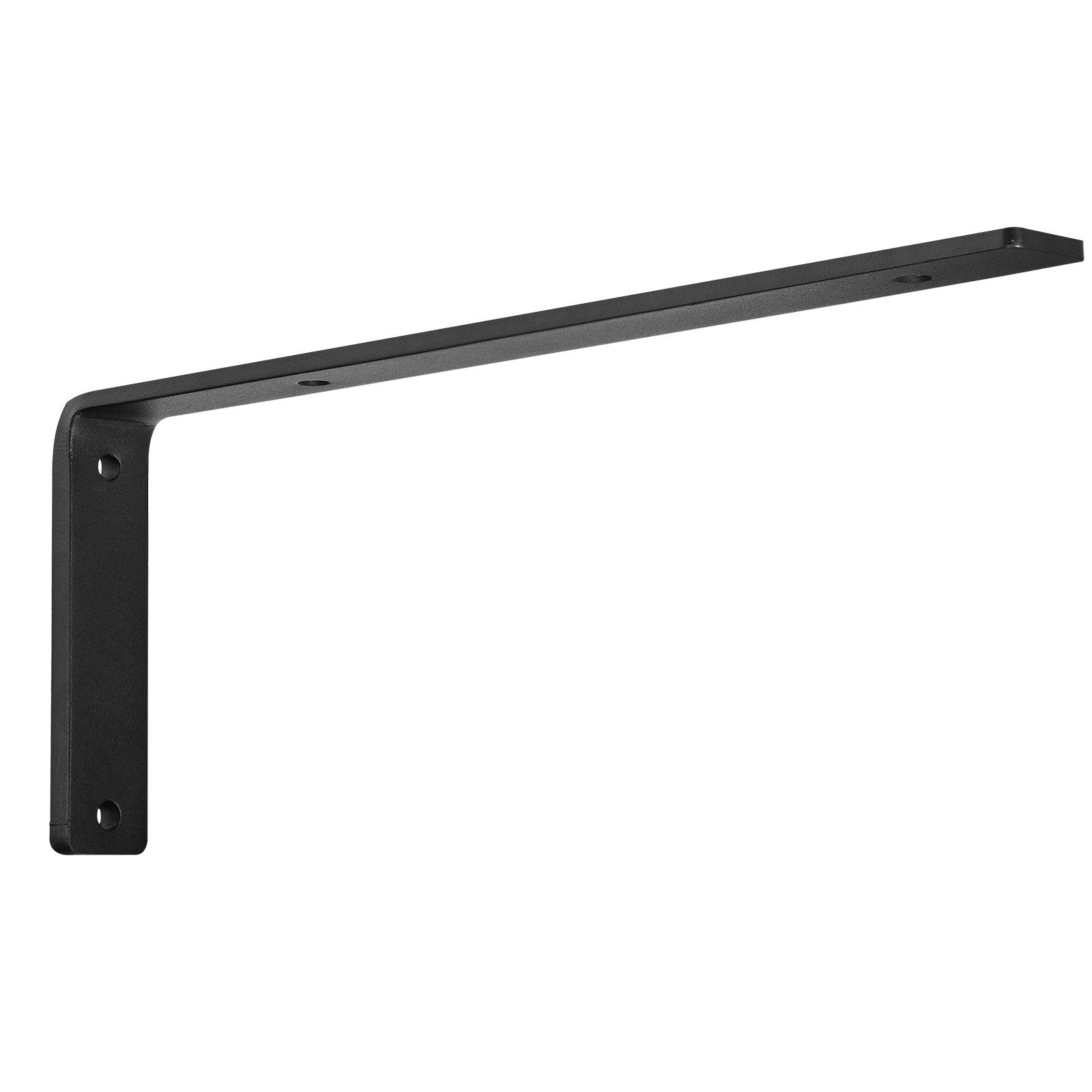 Shelf Bracket, Heavy Duty Floating Shelf Brackets 25.6 x 15.5 cm, 4 Pcs Brackets for Shelves, 5mm Thick Matte Black L Shelf Bracket,Steel Shelving Brackets with 72.6 kg Load Capacity