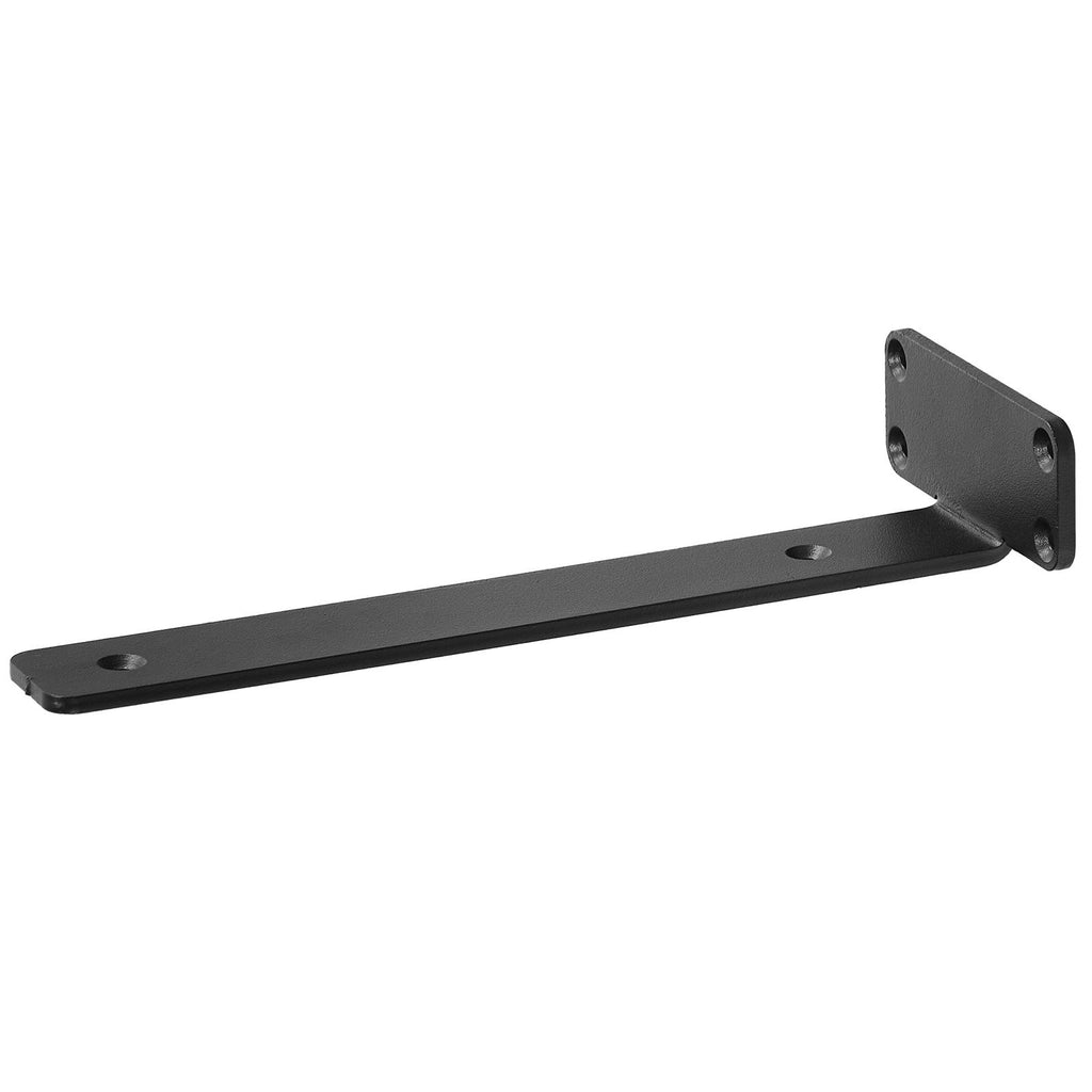Shelf Bracket, 31cmL x 10cmW x 4.5cmH 6 Pcs, Heavy Duty Floating Shelf Brackets, Brackets for Shelves, 5mm Thick Matte Black L Shelf Bracket,Steel Shelving Brackets with 72.6 kg Load Capacity