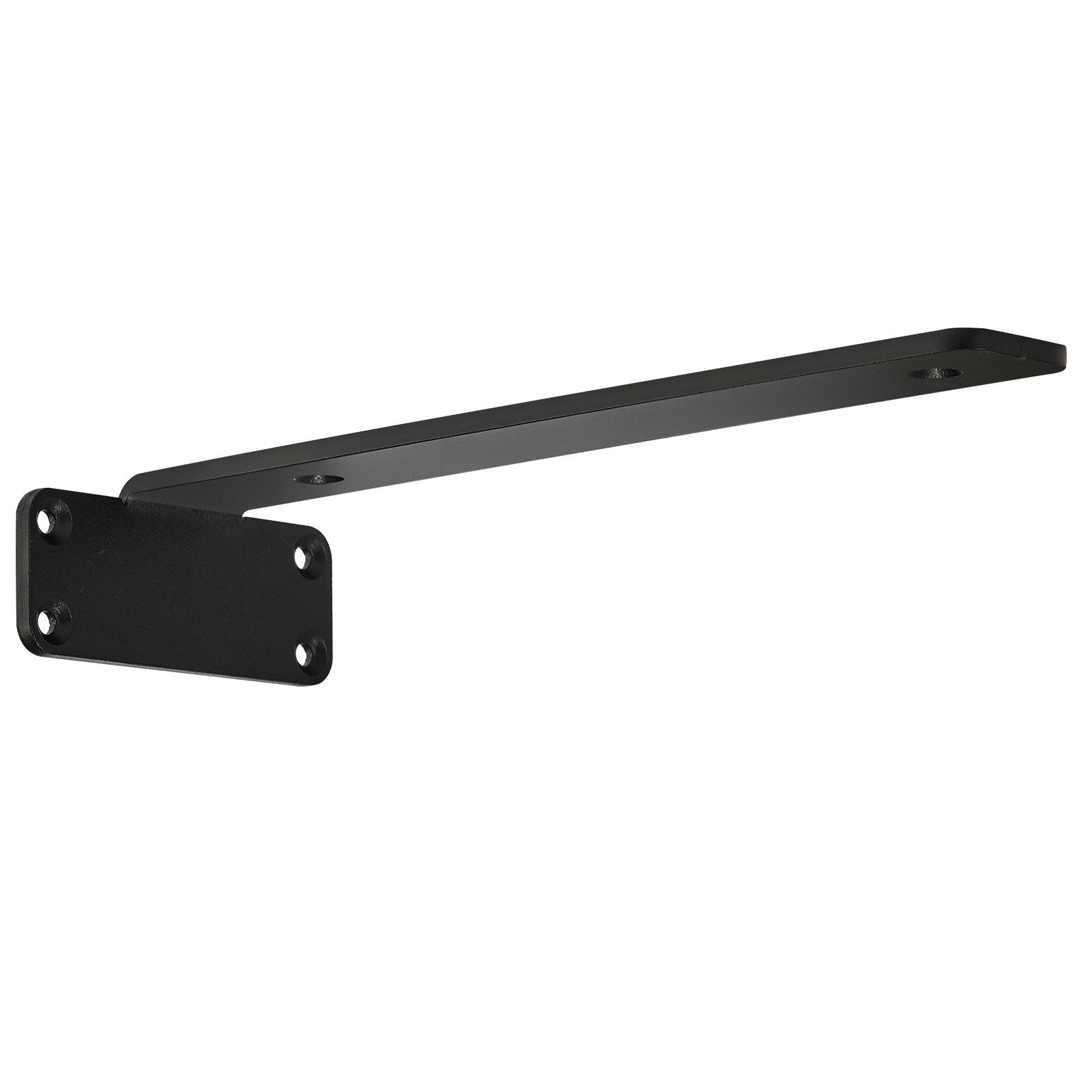 Shelf Bracket, 21cmL x 10cmW x 4.5cmH 6 Pcs, Heavy Duty Floating Shelf Brackets, Brackets for Shelves, 5mm Thick Matte Black L Shelf Bracket,Steel Shelving Brackets with 72.6 kg Load Capacity
