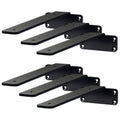 Shelf Bracket, 16cmL x 10cmW x 4.5cmH 6 Pcs, Heavy Duty Floating Shelf Brackets, Brackets for Shelves, 5mm Thick Matte Black L Shelf Bracket,Steel Shelving Brackets with 72.6 kg Load Capacity