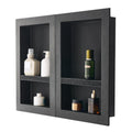 Shower Niche 40.6 x 61+40.6 x 61 cm Recessed Wall Organizer Bathroom