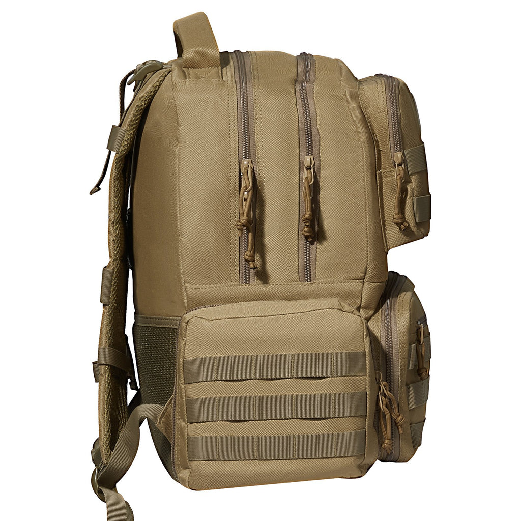 Tactical Range Backpack for 6 Pistols, Gun Backpack with 6 Independent Pistol Bags & 10 Magazines, Pistol Backpack for Outdoor Hunting Shooting, Range Bag for Handguns Lockable Zipper, Brown