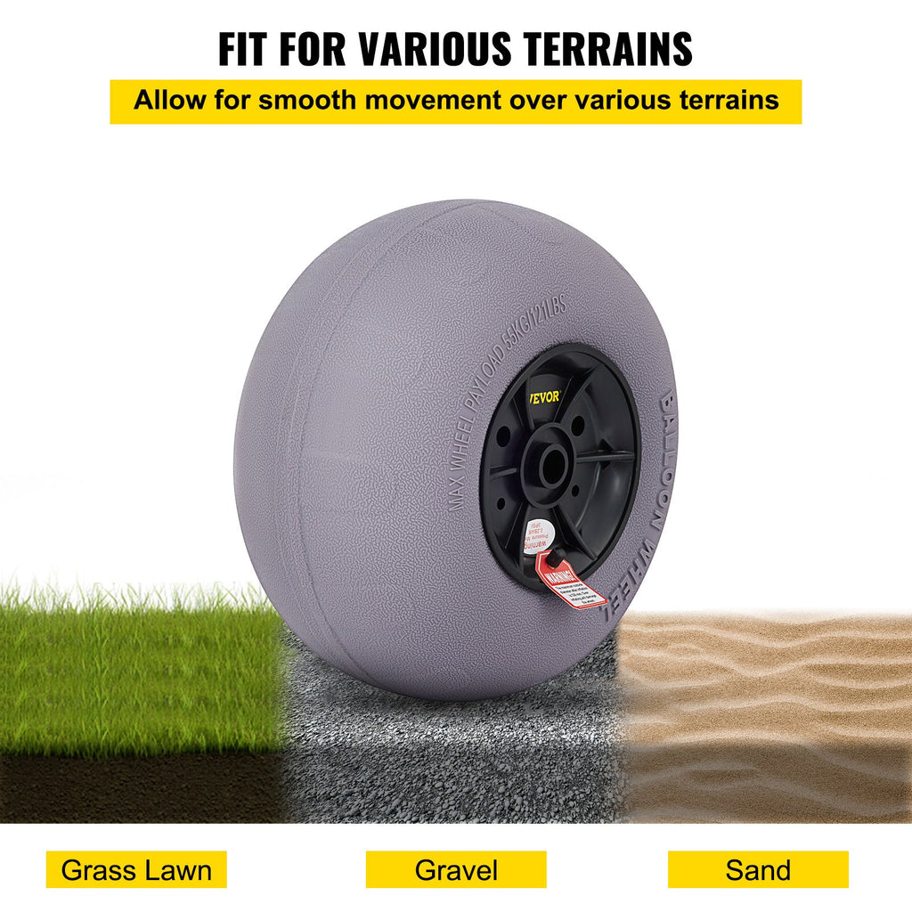 Balloon Beach Wheels Replacement Beach Tires 13" TPU 121 LBS Load Capacity