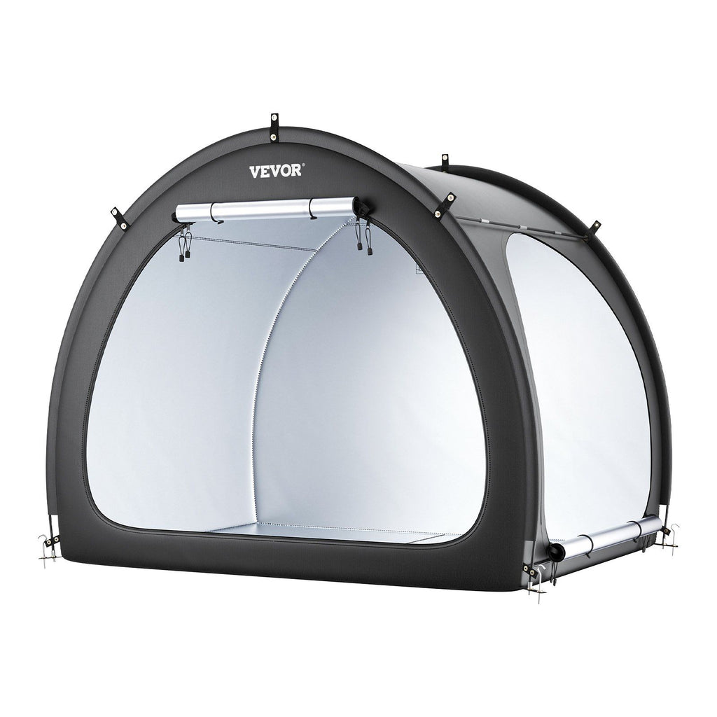 Bike Storage Tent, 4 to 5 Bikes, Outdoor Spacious Bike Storage Tent with Ventilated Window, Waterproof Fan-Shaped Bike Tent with High Strength Fiberglass & Double Door, Fit for Bicycle