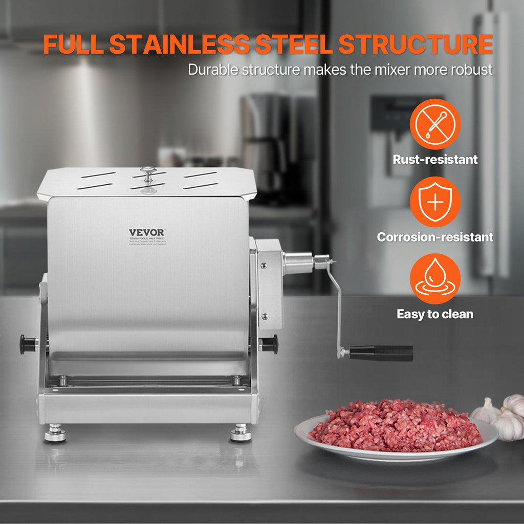 15L Manual Meat Mixer – Tilt Tank