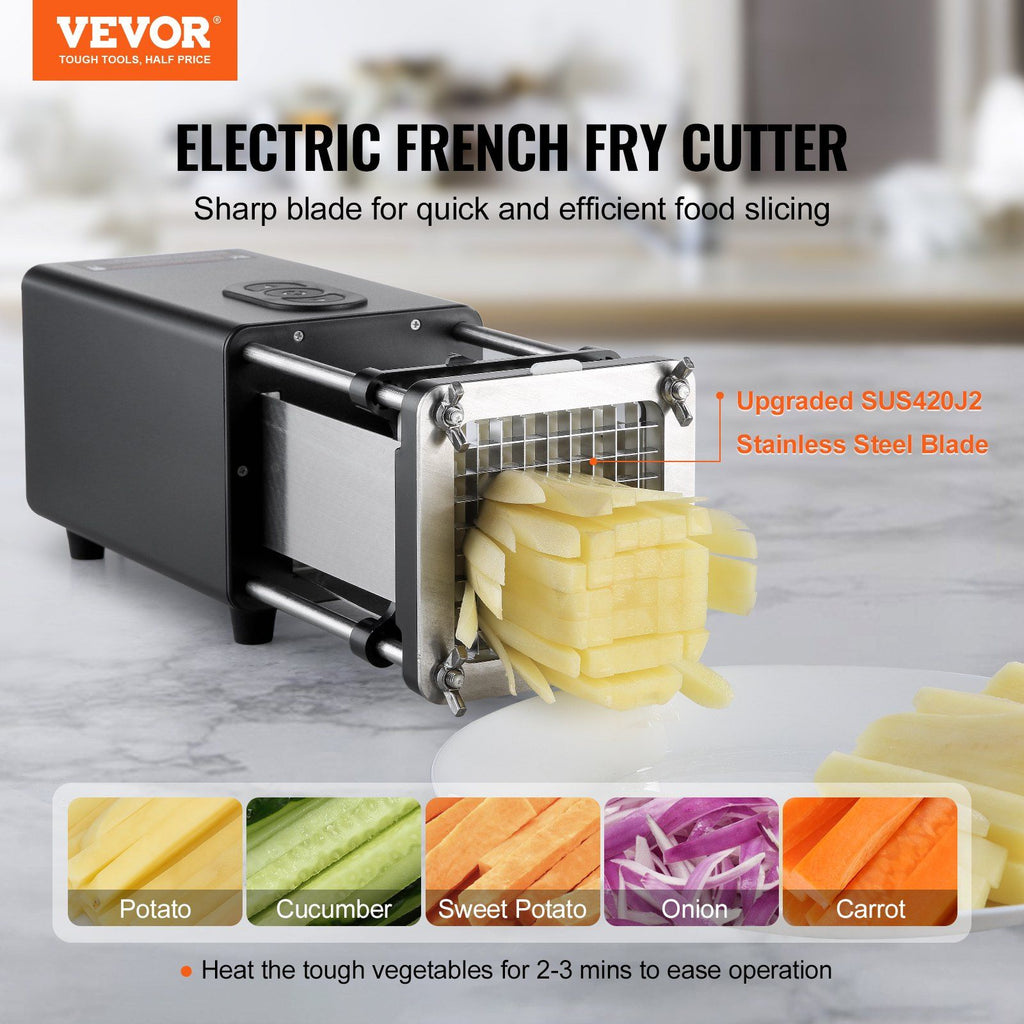 Electric French Fry Cutter with Two Blade Sizes