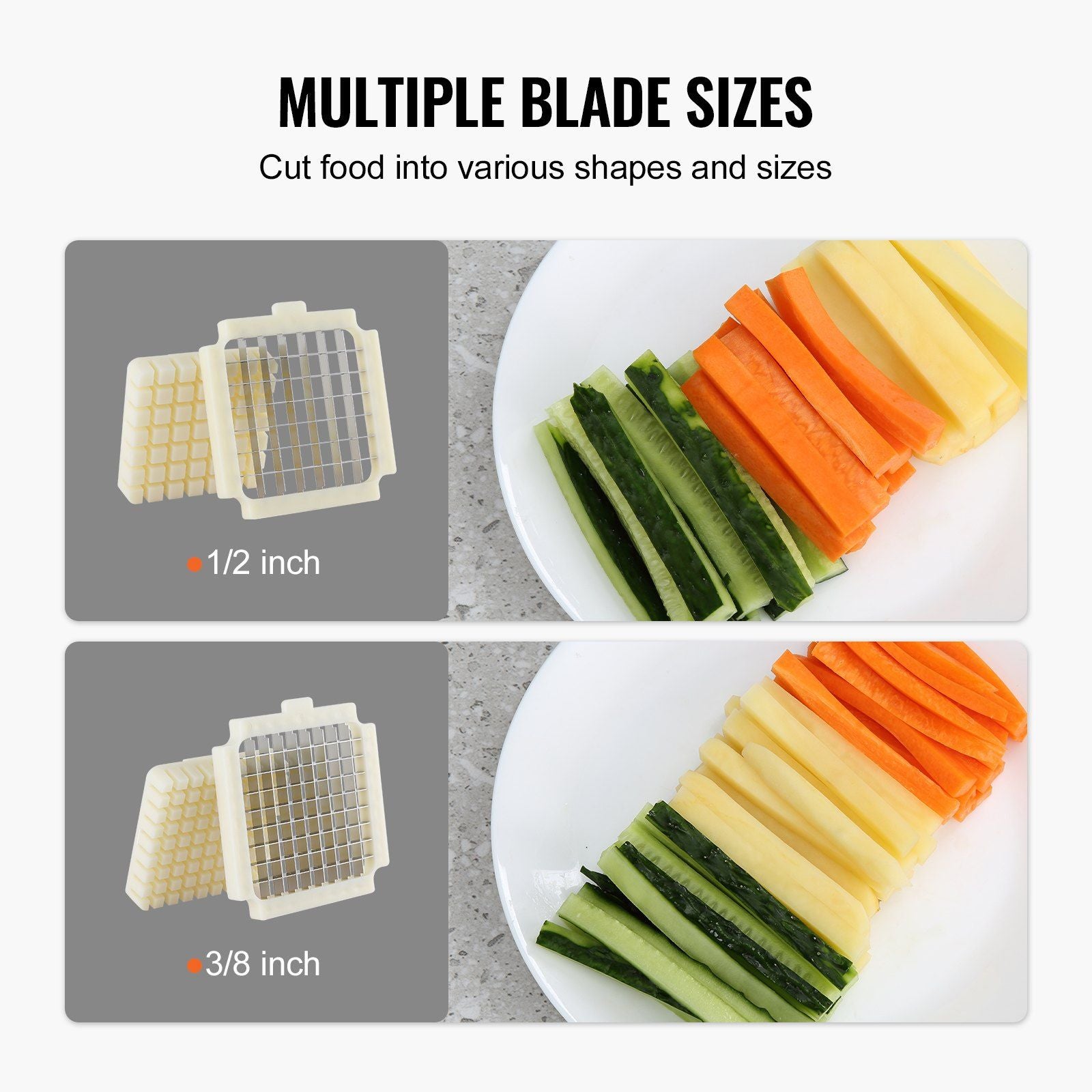 Electric French Fry Cutter with Two Blade Sizes