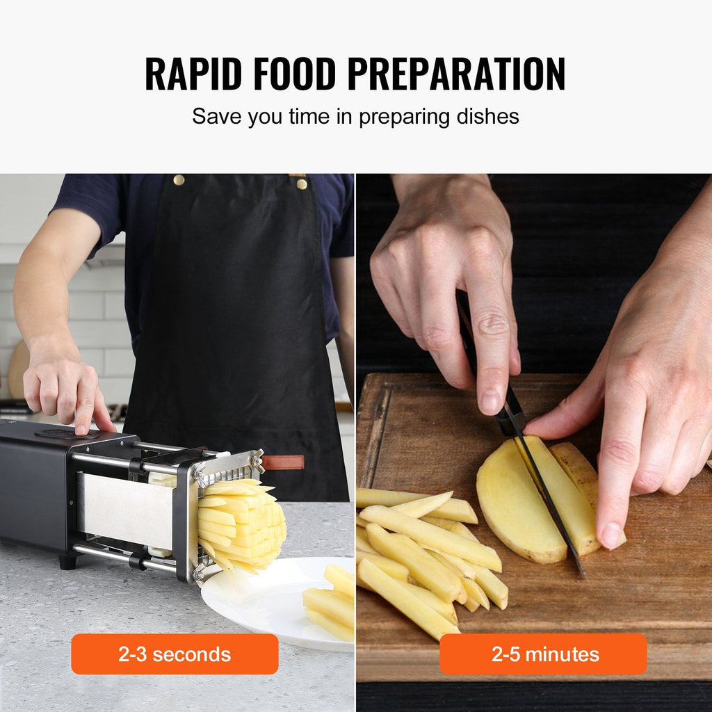 Electric French Fry Cutter with Two Blade Sizes